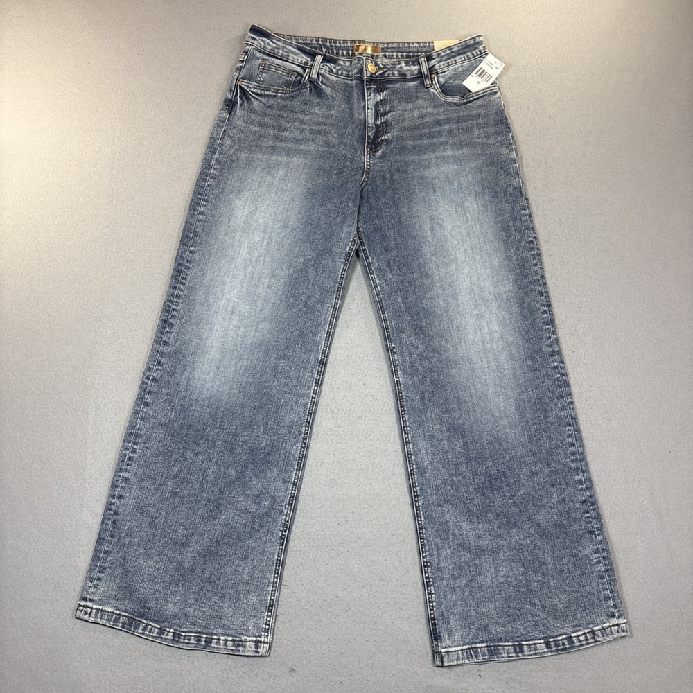 NWT Kut From The Kloth Jeans - JEAN Wide Leg High Rise Womens Size 16 Light Wash